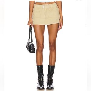 Nicky Low Rise Skirt in Khaki